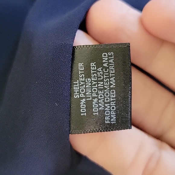 Charles Henry Flutter Sleeve Shift Dress Blue Pink Floral Tie Waist Small - Picture 11 of 11